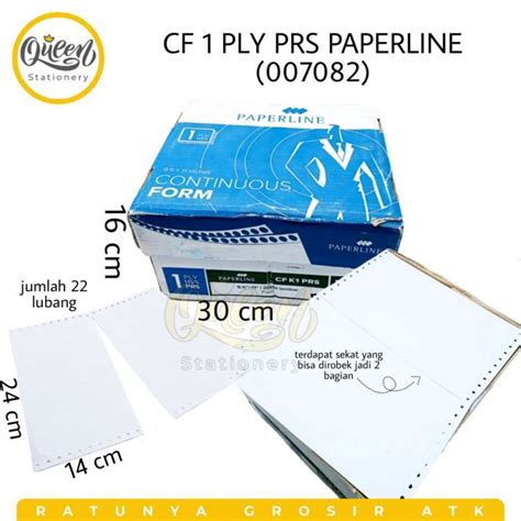 Jual 1 BOX CF 1 PLY PRS PAPERLINE CONTINUOUS FORM KERTAS KASIR