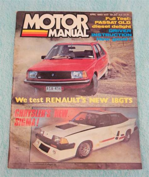 Vintage Motor Manual Magazine April 1980 Magazines Gumtree