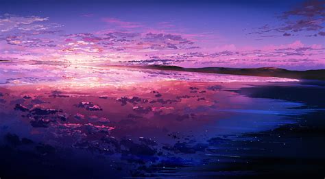 Anime Landscape Sunset Scenery Clouds Sky Anime Hd Wallpaper Peakpx