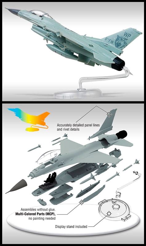 Academy Hobby Models 12541 USAF F 16C Multirole Fighter MCP 1