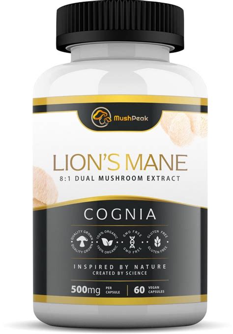 Biologische Lion S Mane 8 1 Dubbel Extract 500 MG 60 Capsules 100