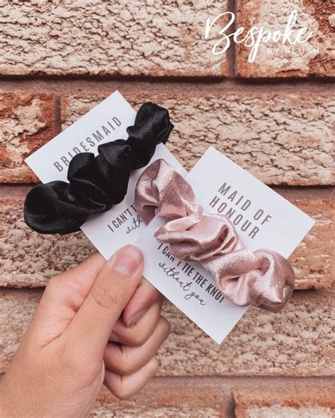 New Bridesmaid Scrunchie Bridesmaid Hair Ties Bridesmaid Card