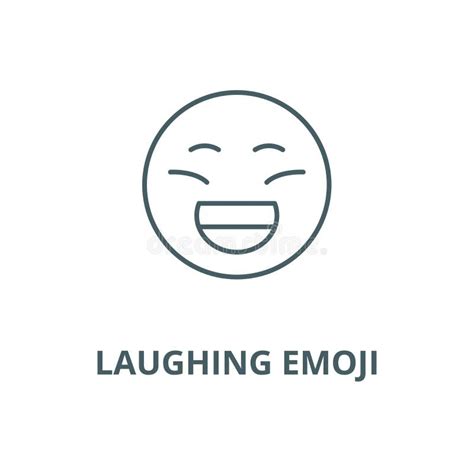 Laughing Emoji Vector Line Icon Linear Concept Outline Sign Symbol