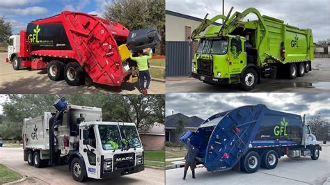 Garbage Truck Compilation • Gfl Environmental Of Houston Texas Youtube