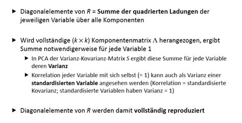 Pca Diagonalelemente Statistik F R Fortgeschrittene Repetico