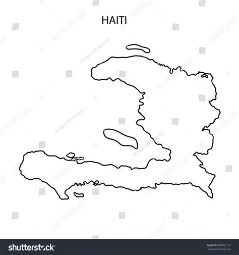 Haiti Map Outline Stock Illustration 404561197 | Shutterstock