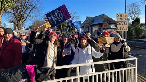 Nurses Strike Staff Walk Out Across Yorkshire In Pay Row Bbc News