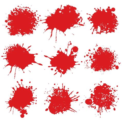 Collection of blood spots. Blood splash 36241450 Vector Art at Vecteezy