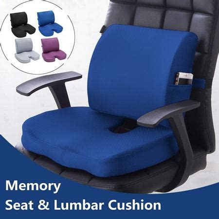 Memory Foam Luxury Seat Cushion Tailbone Lumbar Back Support Seat ...