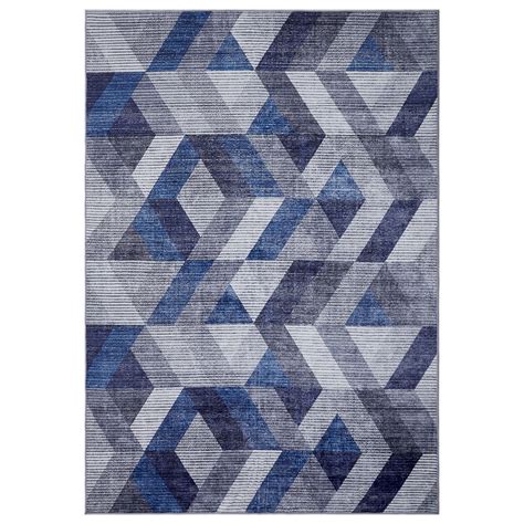 Glowsol X Large Area Rug Modern Geometric Diamond Lattice Area Rug