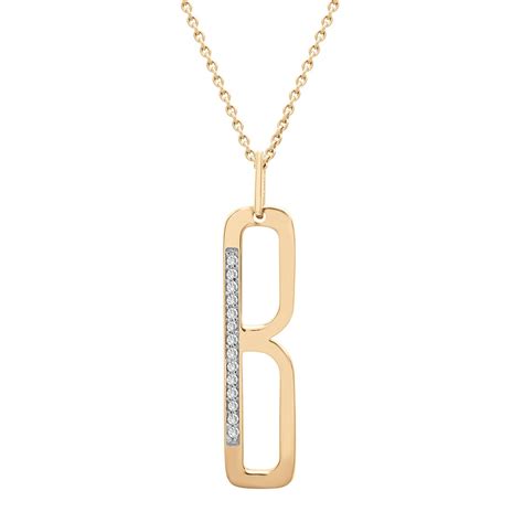 Initial diamond pendant yellow gold 10k b – Artofit