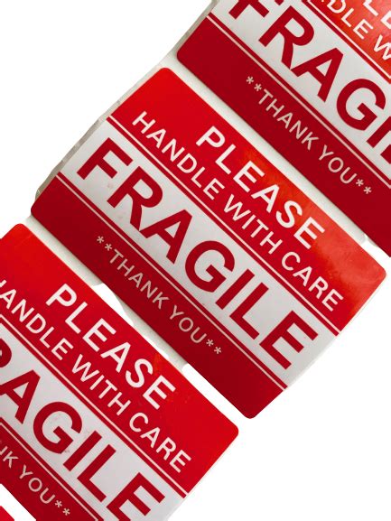 Fragile Stickers 500 In The Box