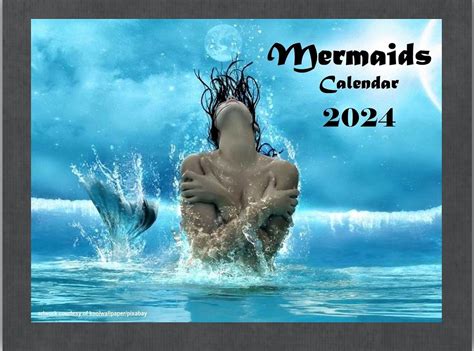 Mermaid Calendar 2024 Mermaids Wall Calendar 2024 Mermaid Planner Appointment Date Tracker