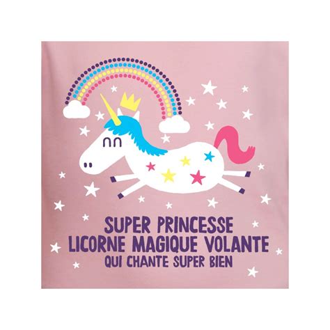 T shirt humour personnalisé super princesse licorne Avomarks