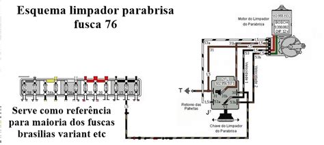 Curiosidades Automotivas Esquema ligação motor limpador para brisa