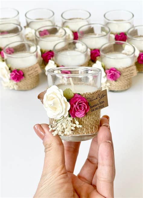 Piezas Vela Personalizada Favores De Boda Para Invitados Etsy