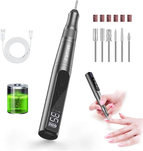 Nailgirls Cordless Electric Nail Drill Portable Electric File Rpm