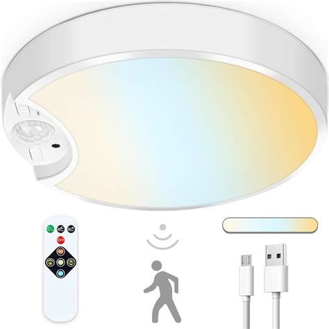 Clakap Motion Sensor Ceiling Light Rechargeable Motion Senor Light