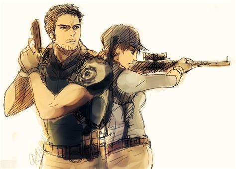 Resident Evil Chris Redfield And Jill Valentine Resident Evil Anime