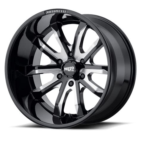 Moto Metal Wheels Mo Dagger Gloss Black Milled Rim Wheel Size