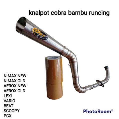 Jual Knalpot Nmax Bambu Runcing Original Dst Type Kobra Free Laser Nama