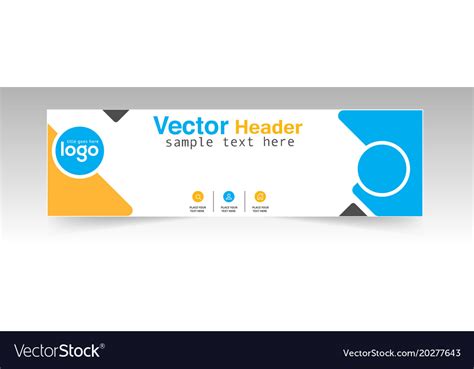 Modern header design logo background image Vector Image