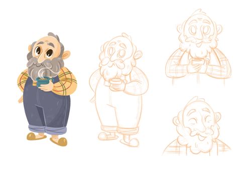 Grandpa Character Design by Alina Slyshik on Dribbble