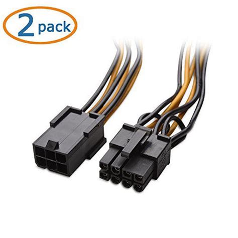 Getuscart Cable Matters 2 Pack 6 Pin To 8 Pin Pcie Adapter Power Cable 4 Inches