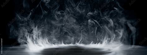 Real smoke exploding outwards with empty center. Dramatic smoke or fog ...