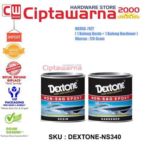 Jual Lem EPOXY Non Sag Dextone Dempul Kapal Besi Plastik Fiber Beton