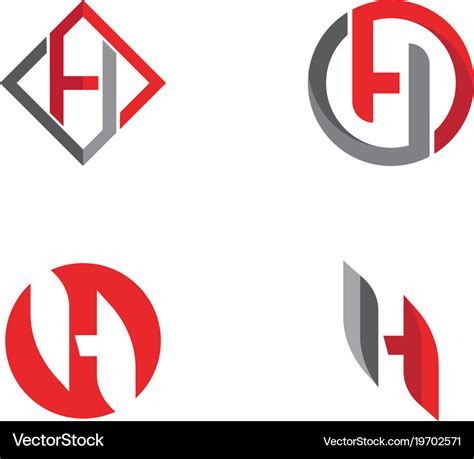 H Letter Logo Template Design Royalty Free Vector Image