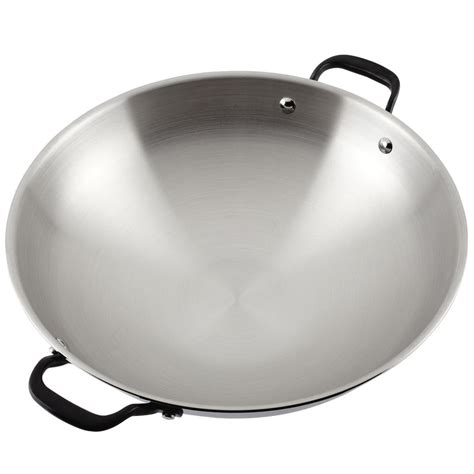 5-Ply Clad Stainless Steel 15-Inch Wok – PotsandPans