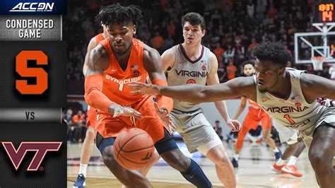 Syracuse Vs Virginia Tech Hokies Vs Condensed Game 2019 20 Acc Men S Basketball Youtube