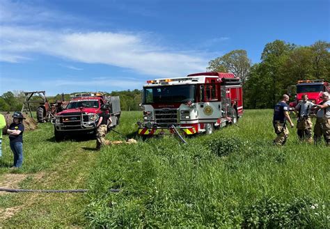 Hay Bales On Fire In Milford Twp Mifflintown Hose Company No1