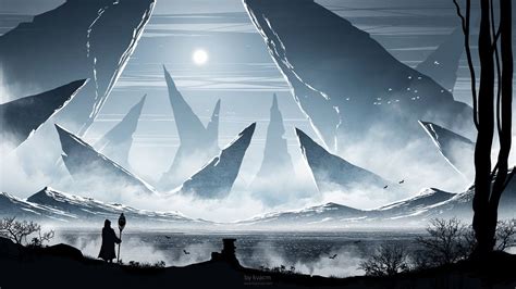 Shadow Mountains By Kvacm On Deviantart Shadow Amazing Art Hd Wallpaper