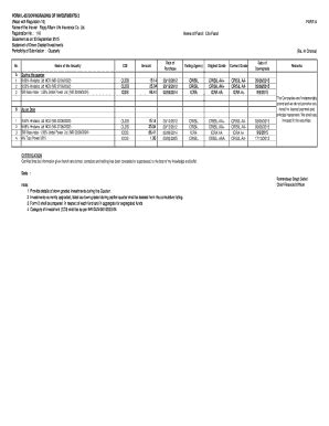 Fillable Online FORM L 35 DOWNGRADING OF INVESTMENTS 2 PART A Name Of