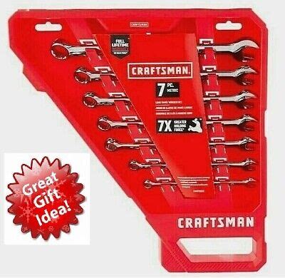 Craftsman Piece Metric Wrench Set Gunmetal Chrome Cmmt