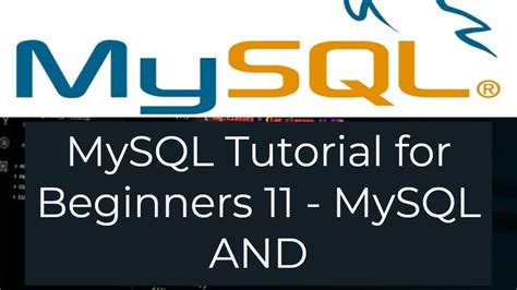 MySQL Tutorial For Beginners 11 MySQL AND Condition By Examples YouTube