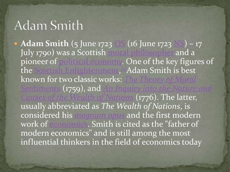 Adam Smith Theory On International Trade Ppt