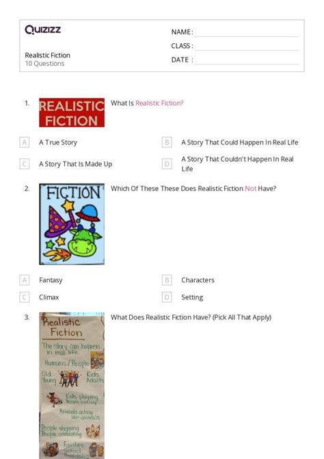 50+ Realistic Fiction worksheets on Quizizz | Free & Printable