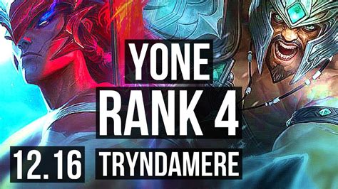 Yone Vs Trynda Top Rank 4 2 1 5 Tr Challenger 12 16 Youtube