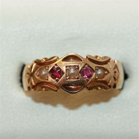 Buy Ruby And Pearl Antique Ring Sold Items Sold Rings Sydney