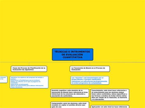 TÉCNICAS E INTRUMENTOS DE EVALUACIÓN CUANT Mind Map