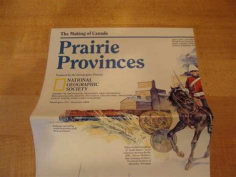 National Geographic Society Map Making Of Canada Prairie Provinces