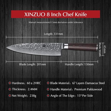 Xinzuo Chef Knife Damascus Steel Kitchen Knife