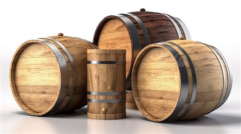 D Models And Svg Files Of Wood Wine Barrels Background D