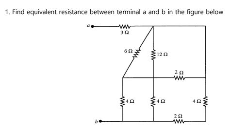 Solved Find Equivalent Resistance Between Terminal A And B Chegg