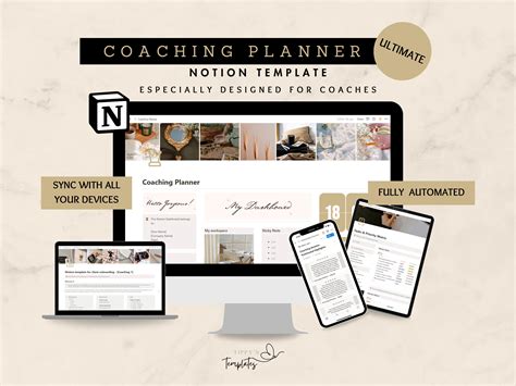 Notion Template Coaching Planner Portal Coach Client Onboarding Portal