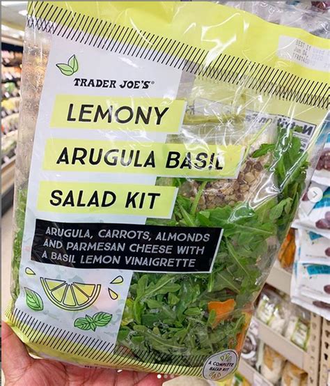 Trader Joes Lemony Arugula Basil Salad Kit Salad Kits Trader Joes