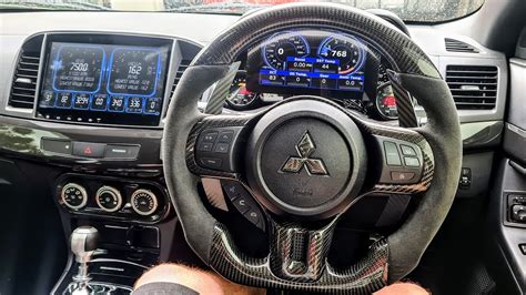 Evo X Gets New Carbon Fibre Paddle Shifter Redline Shift Youtube